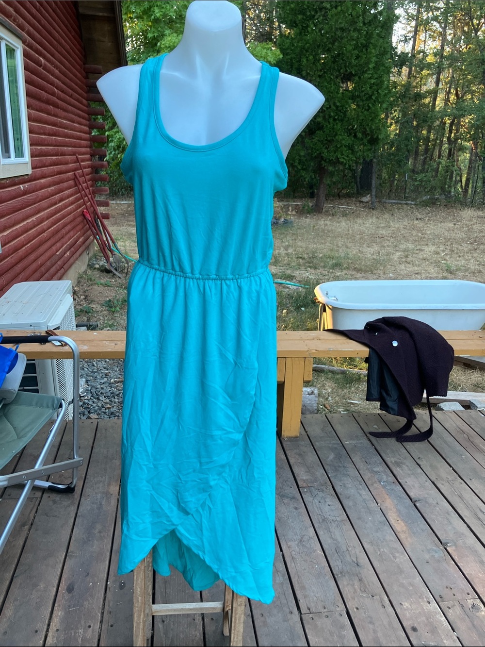 Sleeveless maxi dress mock wrap new with tags size